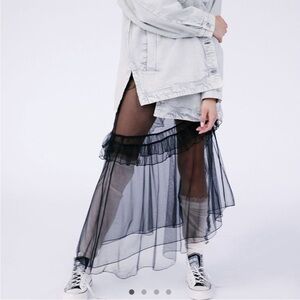 Free People sheer slip floor length
